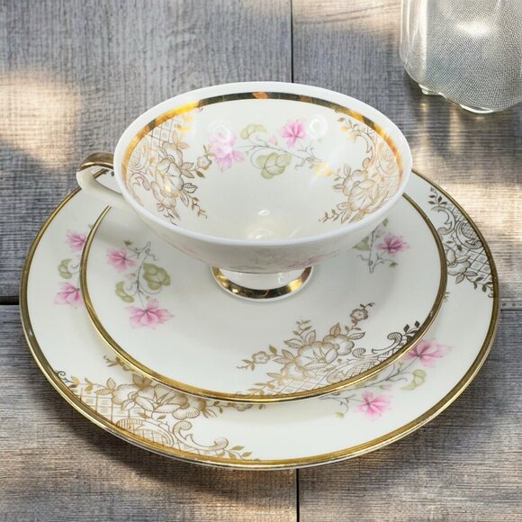 Winterling Marktleuthen Bavaria Porcelain Plate Teacup And Saucer Set 3 Pieces - Picture 1 of 16